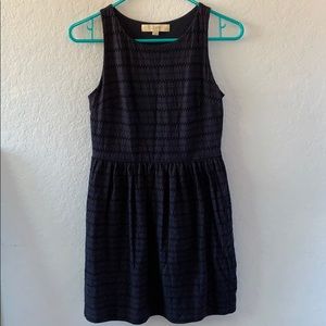Anne Taylor LOFT navy blue eyelet dress -XSPetite